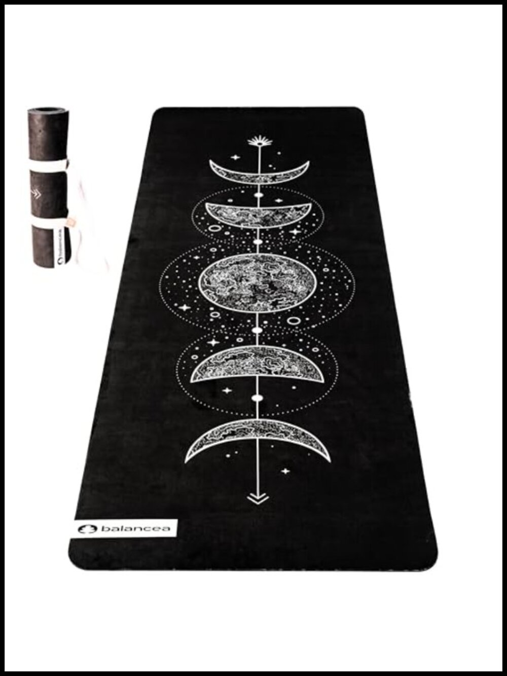 5mm Non Slip Suede TPE Yoga Mat with Strap 72x24 inch Eco-Friendly